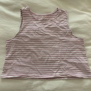 Universal Thread cropped purple stripe tank